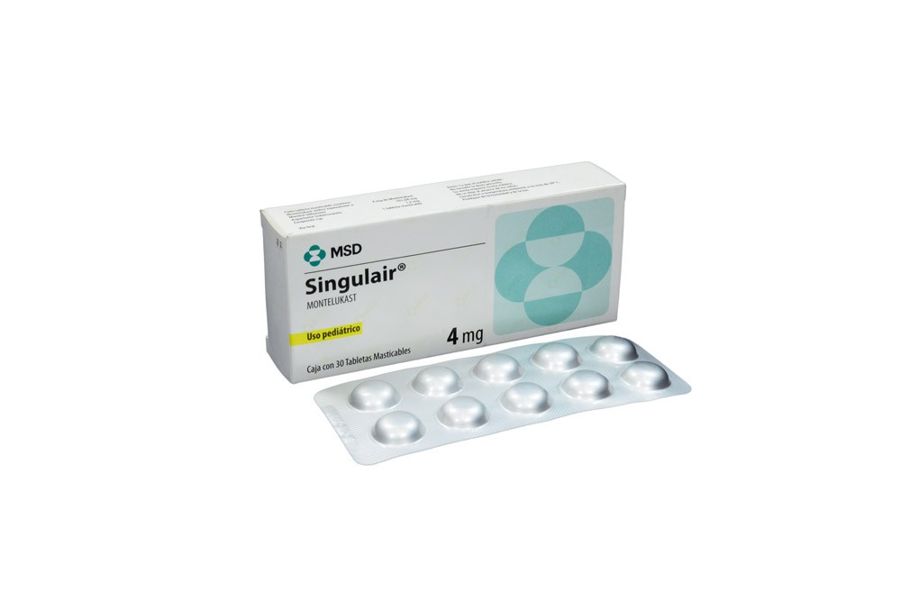 Singulair 4 Mg Bucal Caja Con 30 Tabletas Masticable Rx Rx1