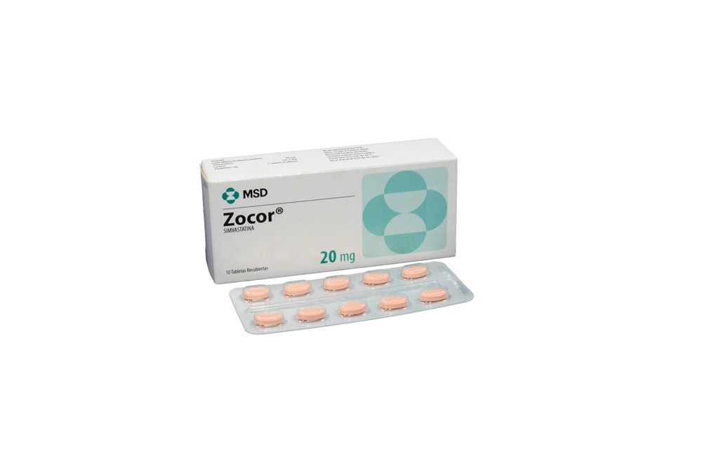 Zocor 20 Mg Oral En Caja Por 10 Tabletas
