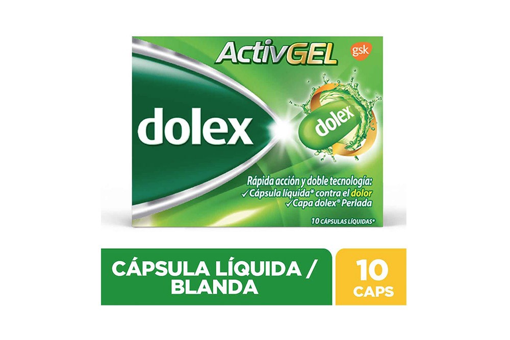 Dolex Activgel 500 mg Caja Con 10 Cápsulas Liquidas
