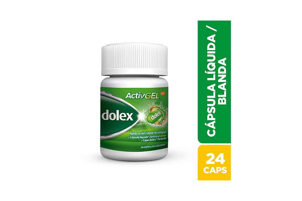 Dolex Activgel 500 mg Caja Con Frasco Con 24 Cápsulas Liquidas