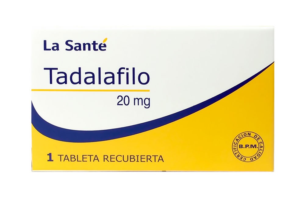 Tadalafilo 20 mg Caja Con 1 Tableta Recubierta Rx Rx4