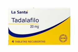 Tadalafilo 20 mg Caja Con 4 Tabletas Recubiertas Rx