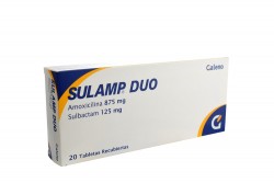 Sulamp Duo 875 / 125 mg Caja Con 20 Tabletas Recubiertas Rx2