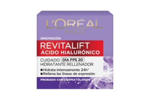 L'Oréal Paris Revitalift Con Ácido Hialurónico Cuidado Día Fps 20 Caja Con Pote Con 50 mL