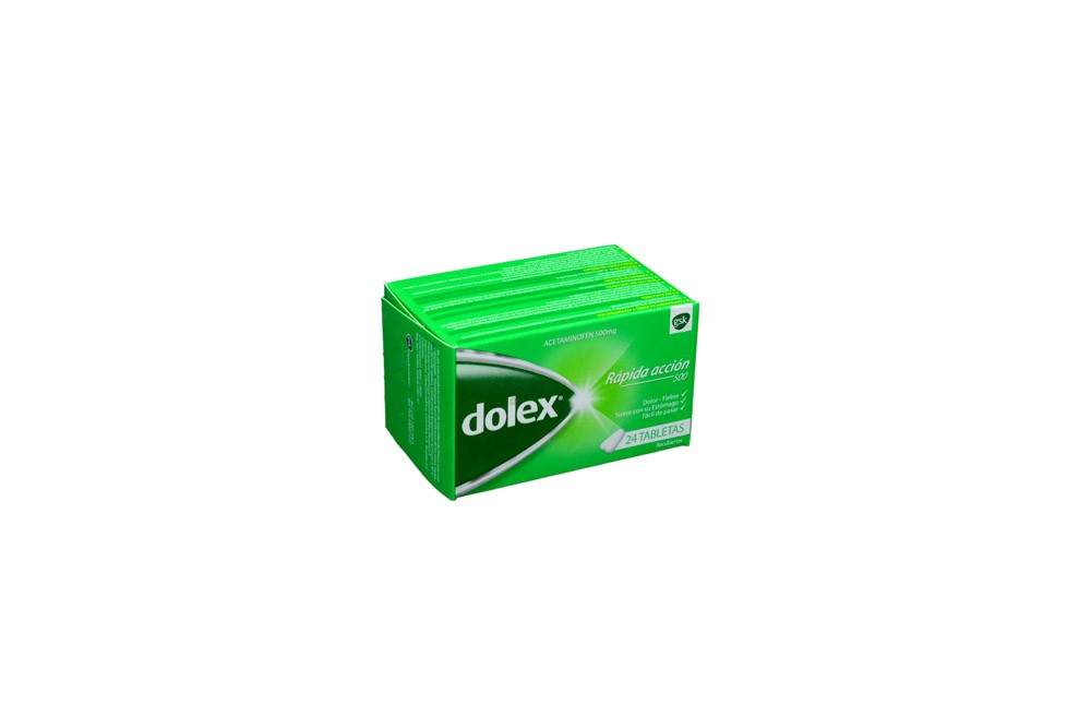 Dolex 500 mg Caja x 24 Tabletas Recubiertas C/U