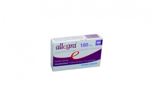 Allegra 180 mg Caja Con 10 Tabletas Rx