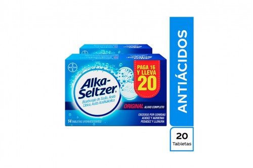 Alka-Seltzer Original En Caja Con 20 Tabletas Pagué 16 Rx4