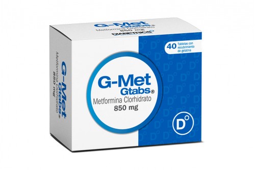 G Met G 850 mg Caja Con 40 Tabletas Recubiertas Rx4