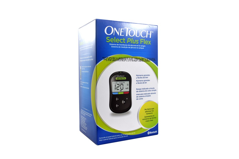 One Touch Select Plus Flex Caja Con 1 Glucometro Bluetooth