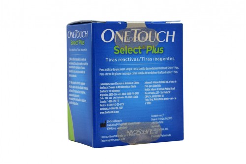 Onetouch Select® Plus Test Strips Caja Con 25 Unidades De Tirillas