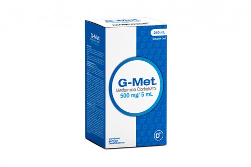 G-Met 500 mg/5 mL Solución Oral Frasco Con 240 mL Rx Rx4