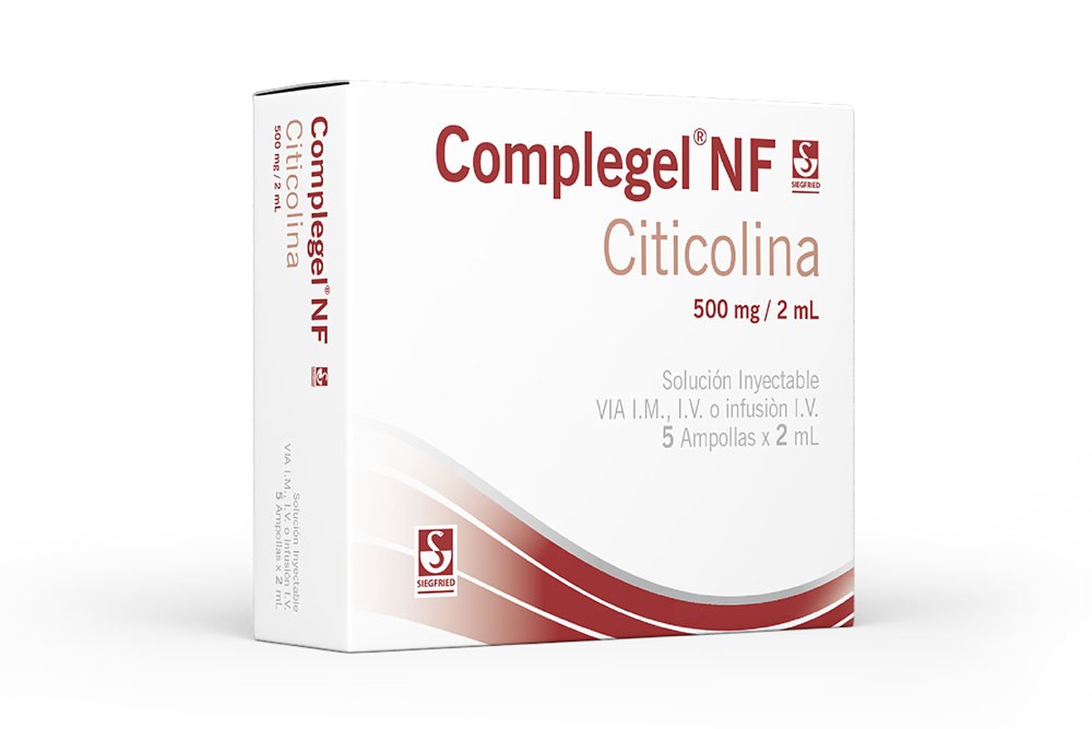 Complegel NF Citicolina Caja Con 5 Ampollas Con 2 mL C/U Rx
