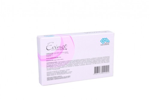 Evinet 0.75 Mg Caja Con 2 Tabletas Recubiertas Rx1