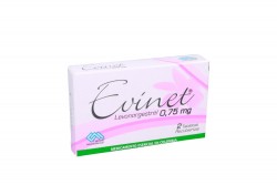 Evinet 0.75 mg Caja Con 2 Tabletas Recubiertas Rx1