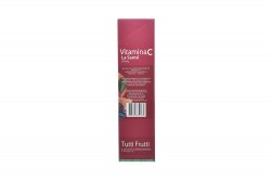 Vitamina C 500 mg Sabor Tutti Frutti Caja Con 10 Tiras De Tabletas Masticables C/U