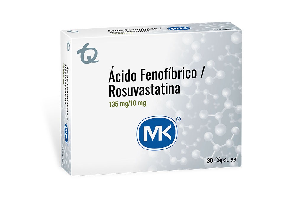 Ácido Fenofibrico/Rosuvastatina Mk Caja Con 30 Cápsulas Duras Rx4