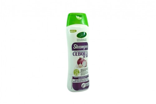 Shampoo Con Extractos Naturales Cebolla + Ajo Frasco Con 500 mL