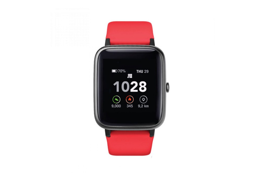Monitor de Salud Smartwatch Multifuncional Rectangular Color Rojo Carmesi Con Hebilla - Cubitt