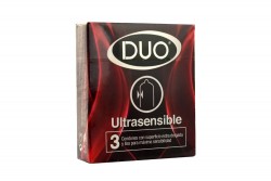 Condones Duo Ultrasensible Caja Con 3 Unidades