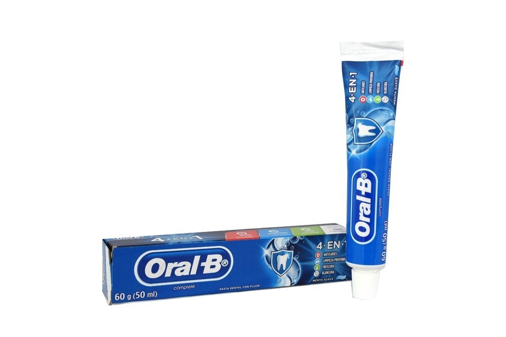 Crema Dental Oral B Complete Caja Con Tubo Con 50 mL