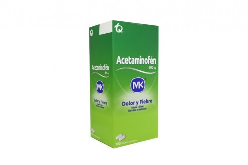 Acetaminofén Mk 500 Mg Caja Con 100 Tabletas