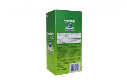 Acetaminofén Mk 500 Mg Caja Con 100 Tabletas