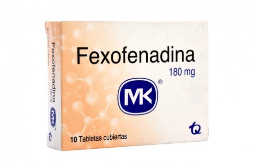 Fexofenadina 180 mg MK Caja Con 10 Tabletas