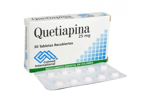 QUETIapina 25 mg Caja De 30 Tabletas Colmed Rx1 Rx4