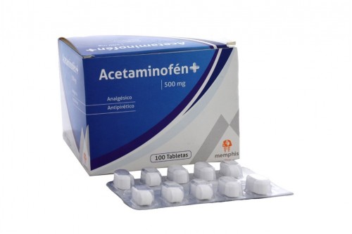 Aceminofén 500 mg Una Caja Con 100 Tabletas Rx4