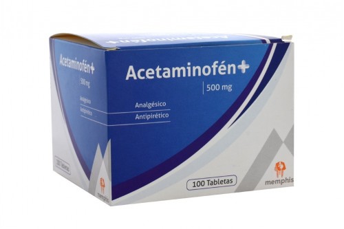 Aceminofén 500 Mg Una Caja Con 100 Tabletas - Duplicado