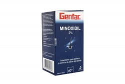 Minoxidil 2% Solución Caja Con Frasco De 60 mL Genfar