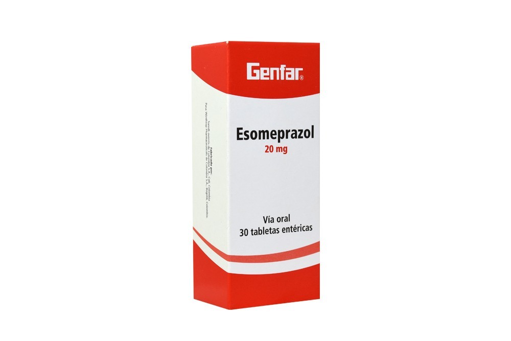 EsomePRAZOL 20 Mg Genfar Caja Con 30 Tabletas