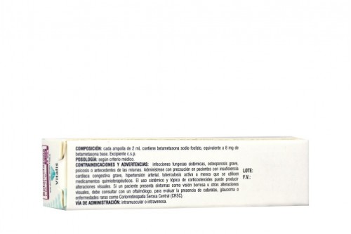 Betametasona 8 Mg/2 mL Caja Con 1 Ampolla Rx
