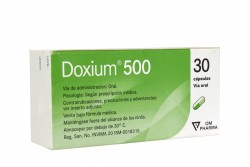Doxium 500 mg Caja Con 30 Cápsulas Duras Rx