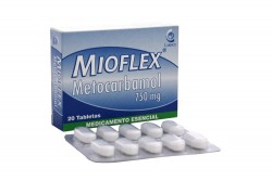 Mioflex Metocarbamol 750 mg Caja Con 20 Tabletas Rx