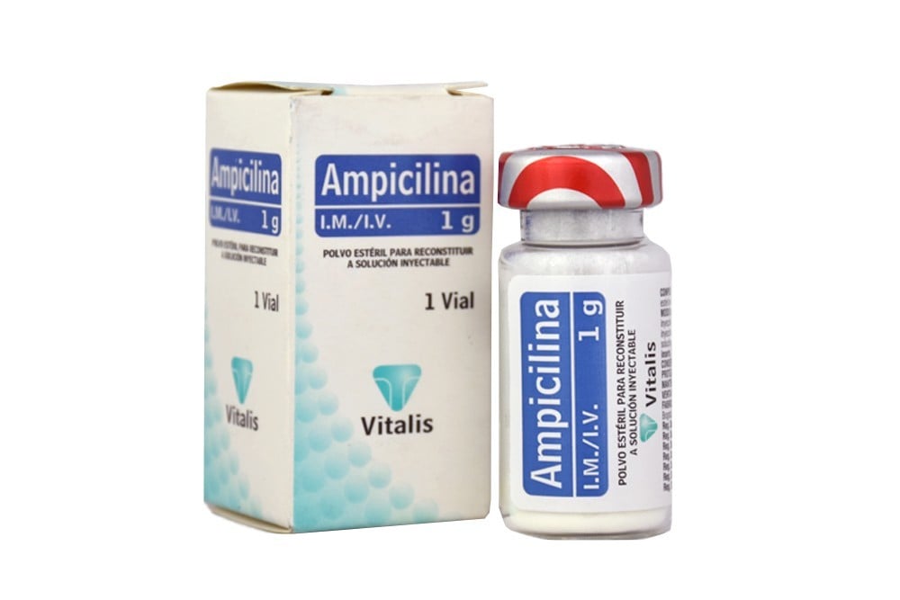 Ampicilina Caja Con Frasco Ampolla Con 1 G Rx Rx2
