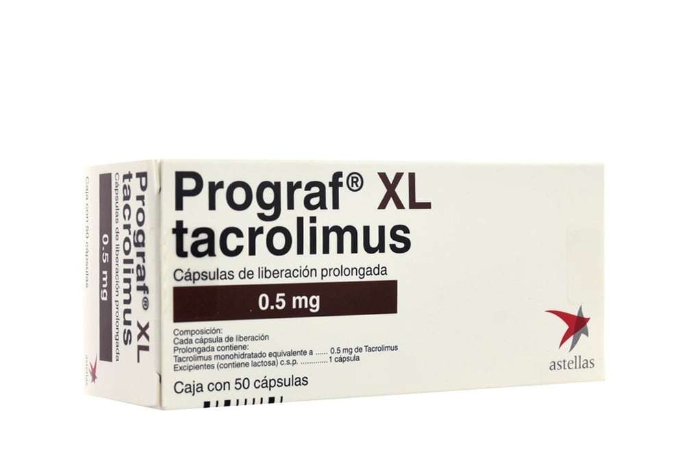 Prograf XL 0.5 mg Caja Con 50 Cápsulas De Liberación Prolongada Rx
