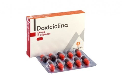 Doxiciclina 100 mg Una Caja Con 10 Cápsulas Rx Rx2