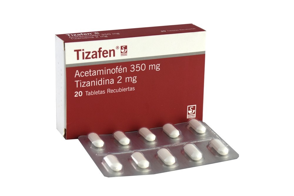 Tizafen 350 Mg/2 Mg Caja 20 Tabletas