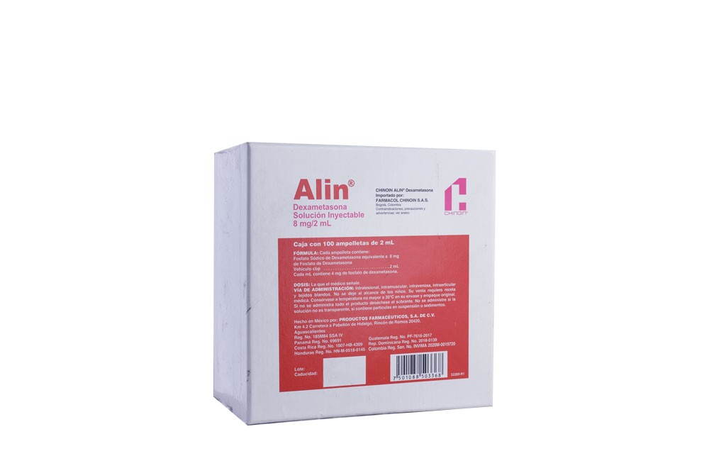 Chinoin Alin Solución Inyectable 8Mg/2Ml Caja Con 100 Ampollas Rx Rx4