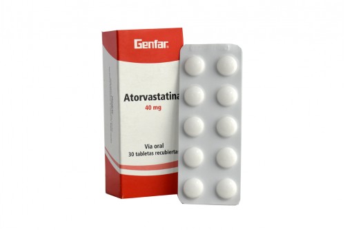 Atorvastatina 40 mg Genfar Caja Con 30 Tabletas Rx Rx4