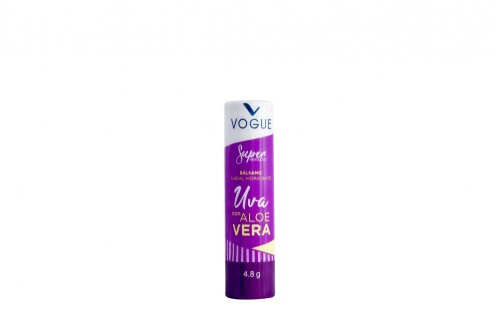 Bálsamo Protector Labial Hidratante Vogue Kiss My Lips Uva Barra Con 4.8 g