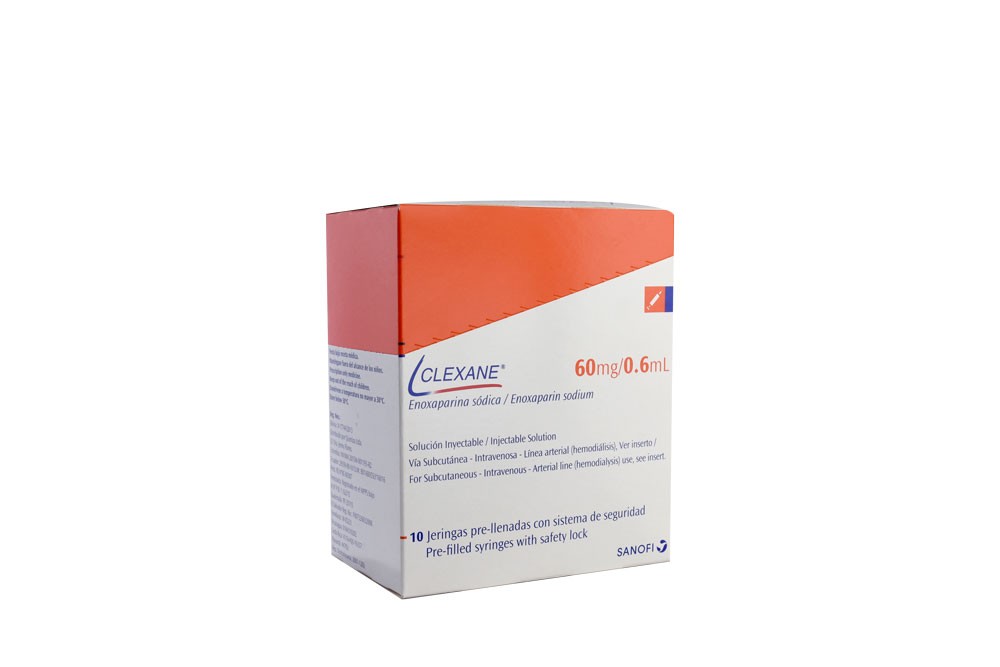 Clexane 60 Mg/0.6 Ml Jeringa Prellenada Caja Con 10 Unidades Rx Rx1
