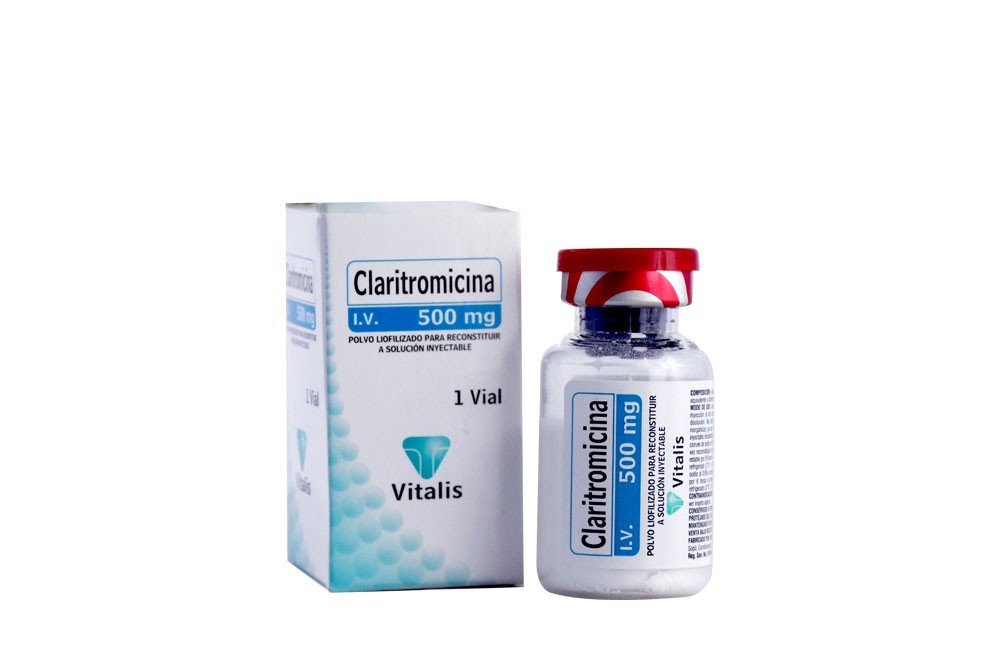 Claritromicina Inyectable 500 Mg Caja Con 1 Ampolla Vita
