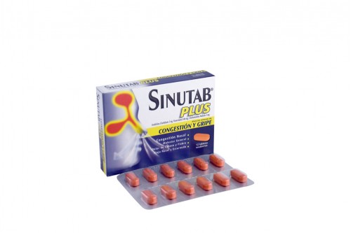Analgésico Sinutab Plus Con 12 Tabletas Recubiertas