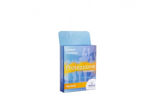 Preservativos Protezzione Lubricación En Caja Con 3 Unidades Col
