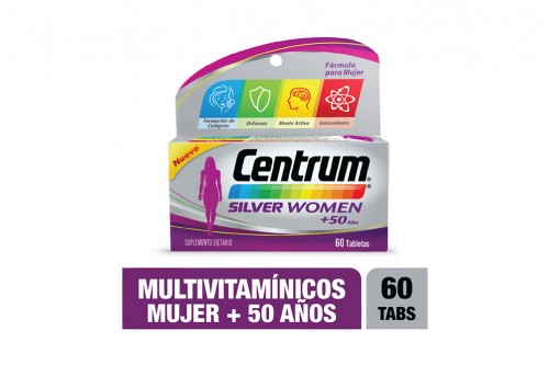 Centrum Silver Women Oral 50 Años En Frasco Con 60 Tabletas