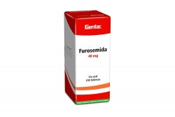Furosemida 40 Mg Caja Con 100 Tabletas Rx Rx4