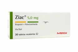 Ziac 5 mg / 6.25 mg Caja Con 30 Tabletas Rx Rx4