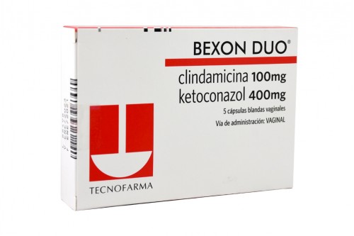 Bexon Duo 400 / 100 Mg Caja Con 5 Cápsulas Blandas Vaginales Rx Rx2